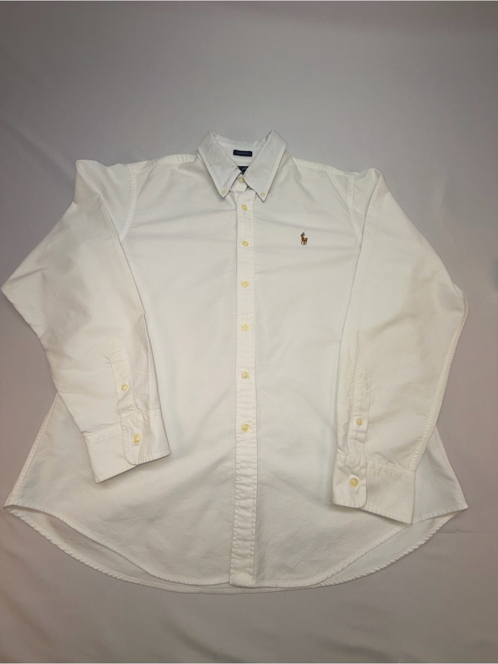 Ralph Lauren White Oxford Button Down Shirt Women’s Size 16 Classic Fit - Picture 2 of 9
